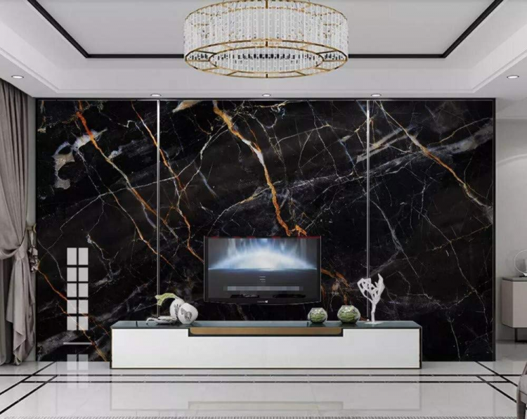Ốp Marble cho khu vực tivi mang đến sự hiện đại, hài hòa và nổi bật cho không gian sinh hoạt chung.