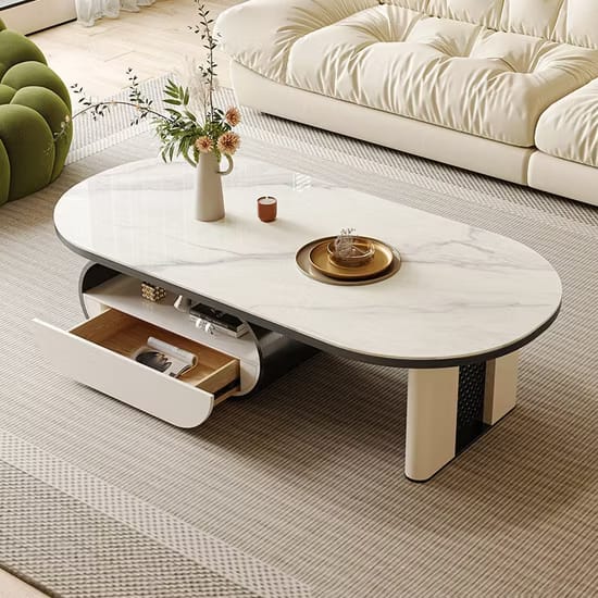 Bàn trà kết hợp kim loại hoặc gỗ tự nhiên