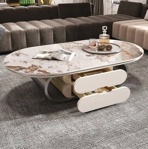 đá nhân tạo gốc thạch anh cho bàn trà