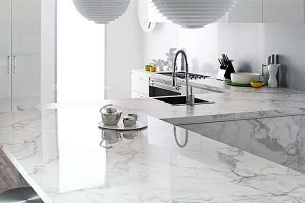 Đá bếp trắng marble