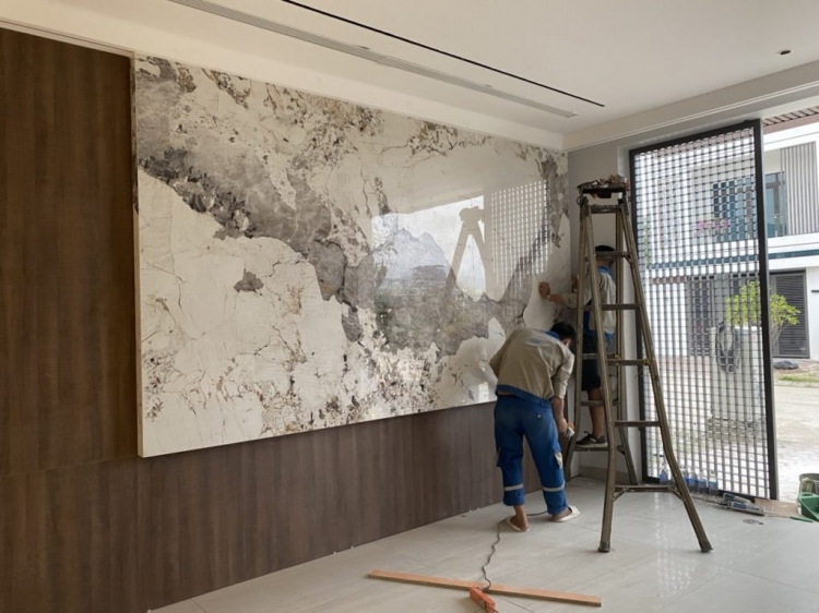 ốp đá nung kết