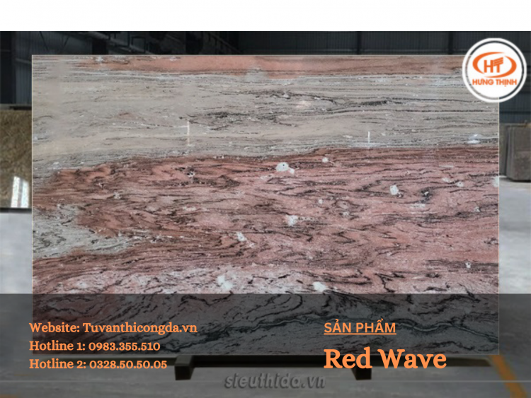 Đá Marble Red Wave