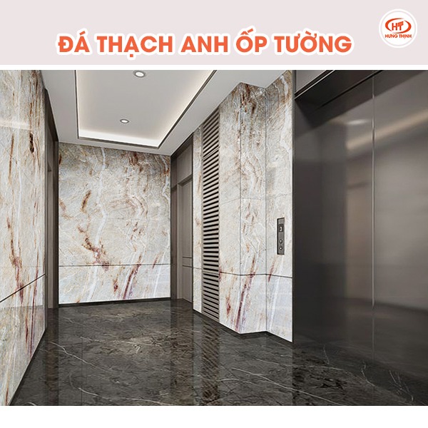Sở hữu nhiều ưu điểm vượt trội vì vậy đá Thạch Anh cũng được sử dụng rộng rãi cho hạng mục ốp tường