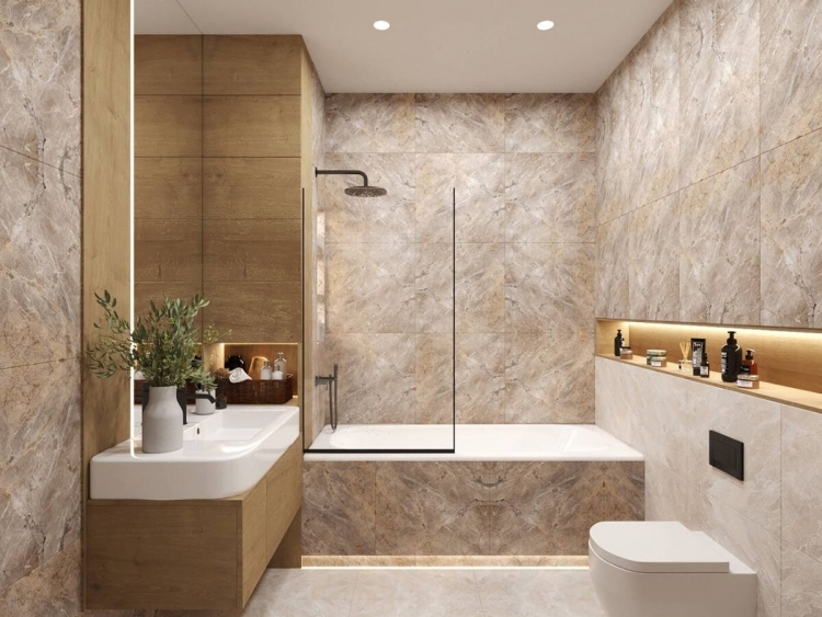 Nhà vệ sinh – lavabo – vách tắm đứng: Sạch sẽ, thoáng mát, đẳng cấp