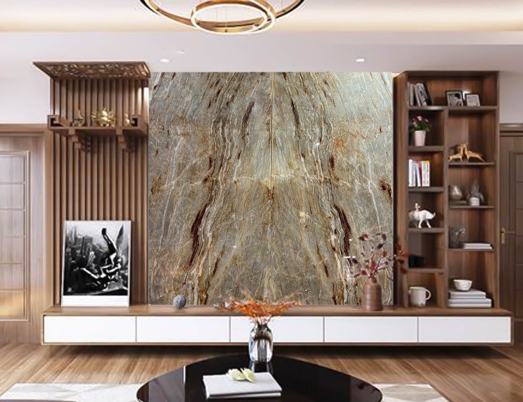 tranh đá đối vân granite