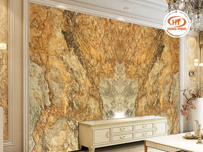 Trang trí sau sofa, vách tivi, nền tranh đối xứng: Màu sắc trầm ấm dễ kết hợp cùng các vật liệu nội thất khác, phù hợp cả phong cách cổ điển lẫn hiện đại.