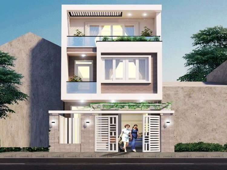mẫu ốp đá mặt tiền nhà ống
