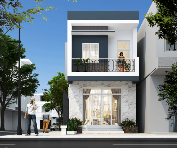 ốp đá mặt tiền nhà phố