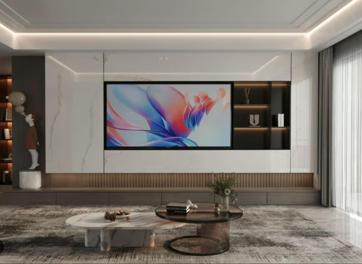 Vách giả đá marble trắng: Tinh tế, thanh lịch, phù hợp phong cách tối giản.