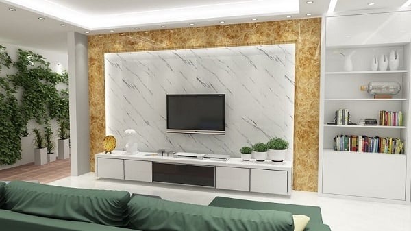 đá tự nhiên ốp tường phòng khách