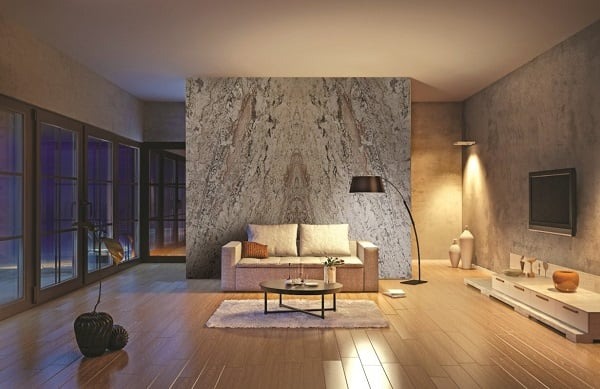 đá tự nhiên ốp tường phòng khách