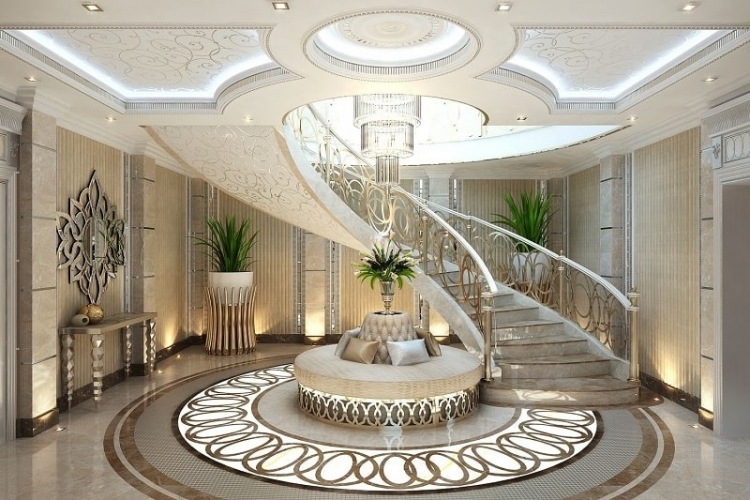 Cầu thang biệt thự, villa