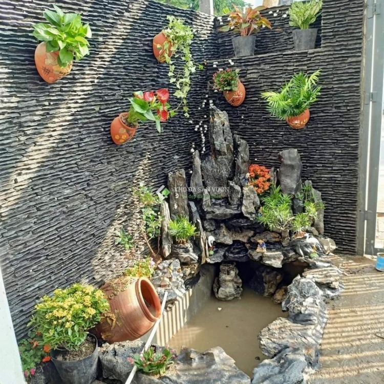 đá ốp tường hồ cá