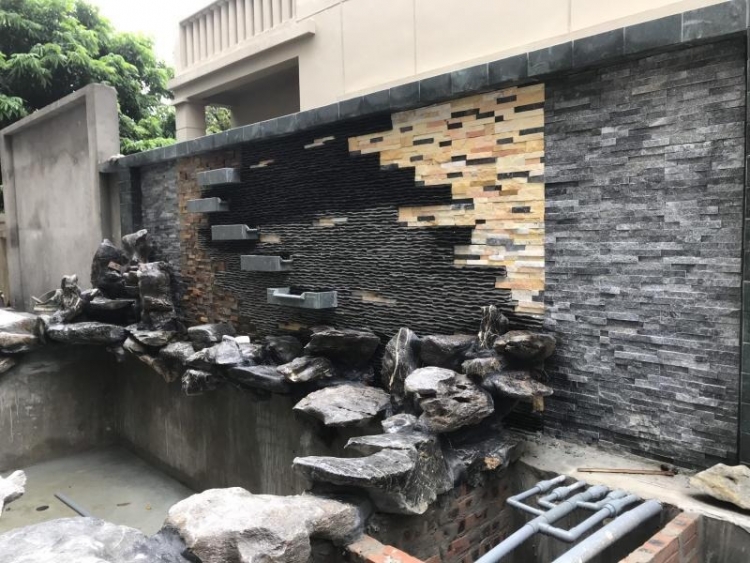 đá ốp tường hồ cá