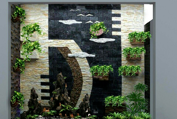 đá ốp tường hồ cá