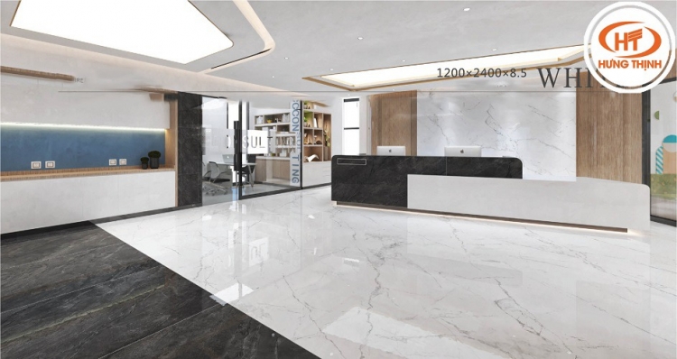 Ứng dụng cho sảnh chung cư, trung tâm thương mại, phòng khách, tạo cảm giác liền mạch và rộng thoáng.