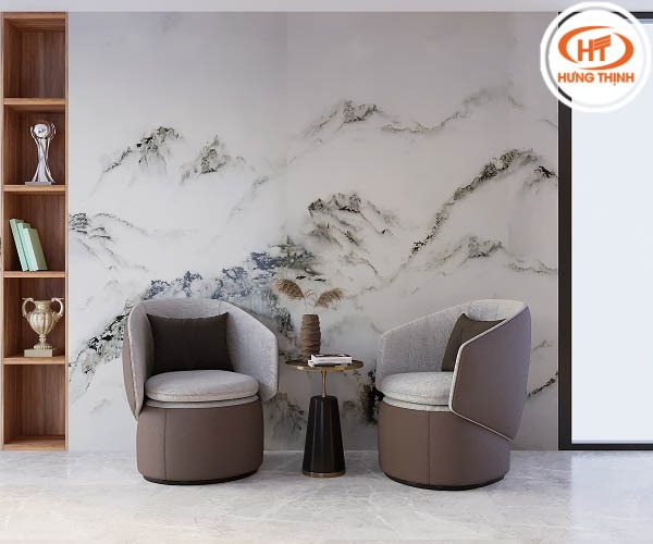 Họa tiết được thiết kế theo nguyên tắc phong thủy, mang lại tài lộc, bình an, thường dùng cho phòng khách hoặc phòng thờ.