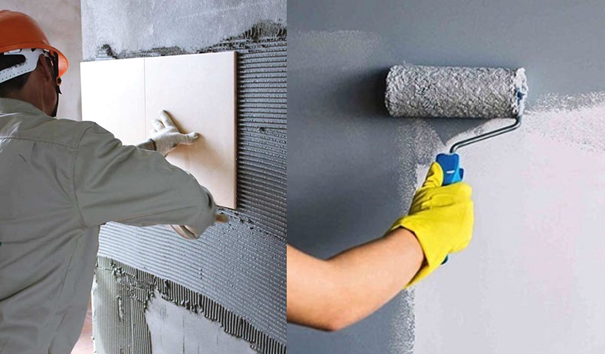 giá nhân công ốp gạch tường