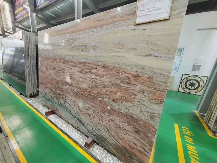 Đá Marble Red Wave