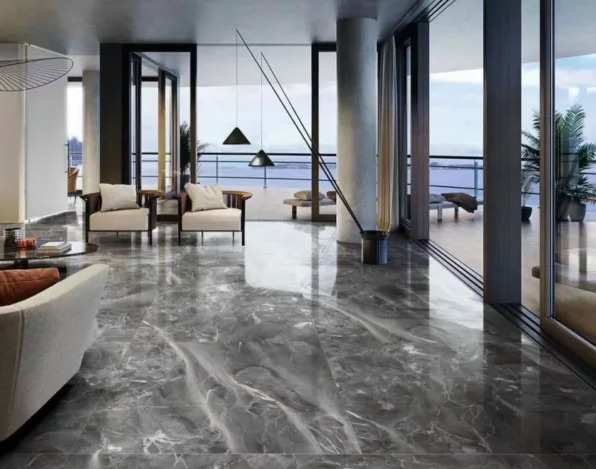 Tông xám nhạt giúp không gian rộng và sạch hơn, phù hợp căn hộ và nhà phố.