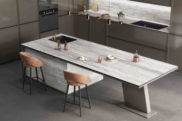 Đá travertino ốp bếp