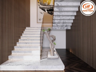5 mẫu cầu thang đá trắng đẹp - bền - giá rẻ cầu thang đá trắng