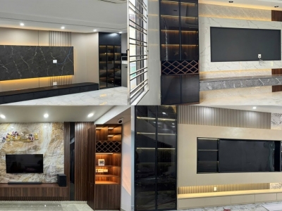 Biến góc giải trí thành điểm nhấn nghệ thuật với vách tivi vân đá Biến góc giải trí thành điểm nhấn nghệ thuật với vách tivi vân đá