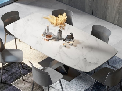 Bàn ăn đá nung kết cho không gian sống hiện đại  Bàn ăn đá nung kết cho không gian sống hiện đại