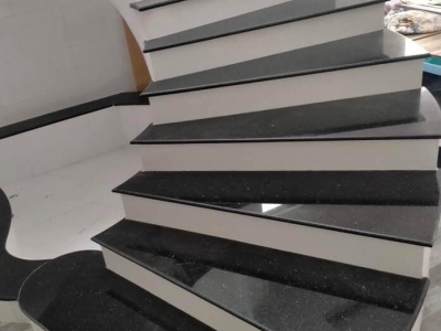 Đá đen kim sa ốp cầu thang Đá đen kim sa ốp cầu thang