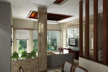 Ốp cột và sàn nhà cho biệt thự Mỹ Đĩnh