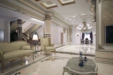 Mẫu đá hoa văn lát nền biệt thự sang trọng