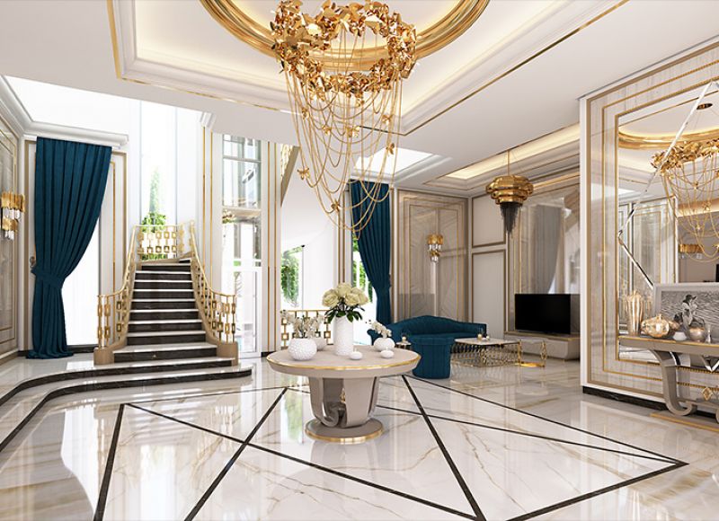 Mẫu đá ốp lát phòng khách 1