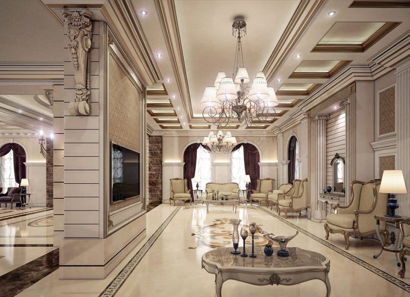 Mẫu đá hoa văn lát nền biệt thự sang trọng