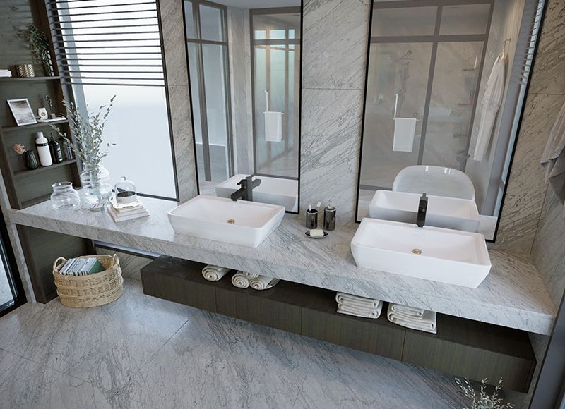 Đá tự nhiên ốp phòng tắm sang trọng và đẳng cấp