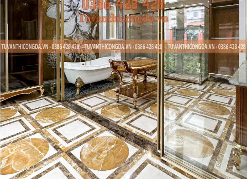 Ốp lát WC, ốp đá Lavabo