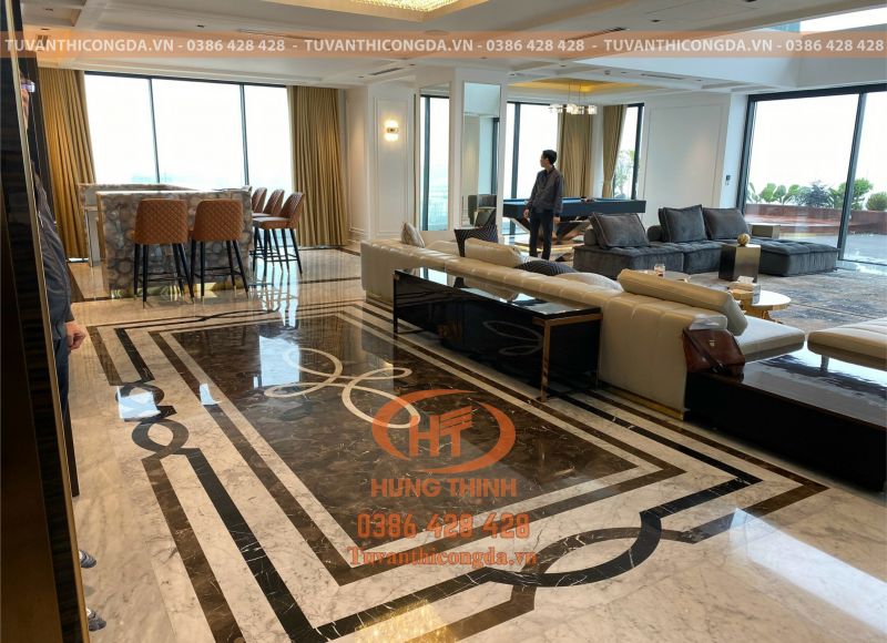 Lát sàn đá marble tự nhiên cao cấp